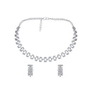 Asmitta Silver Plated AD Necklace Set