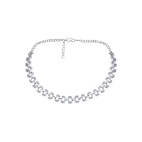 Asmitta Silver Plated AD Necklace Set