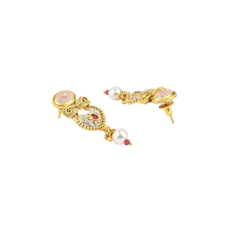 Asmitta Gold Plated Meenakari Necklace Set