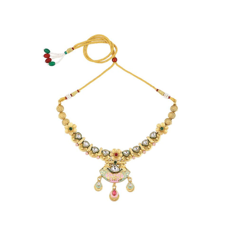 Asmitta Kundan And Meenakari Necklace Set