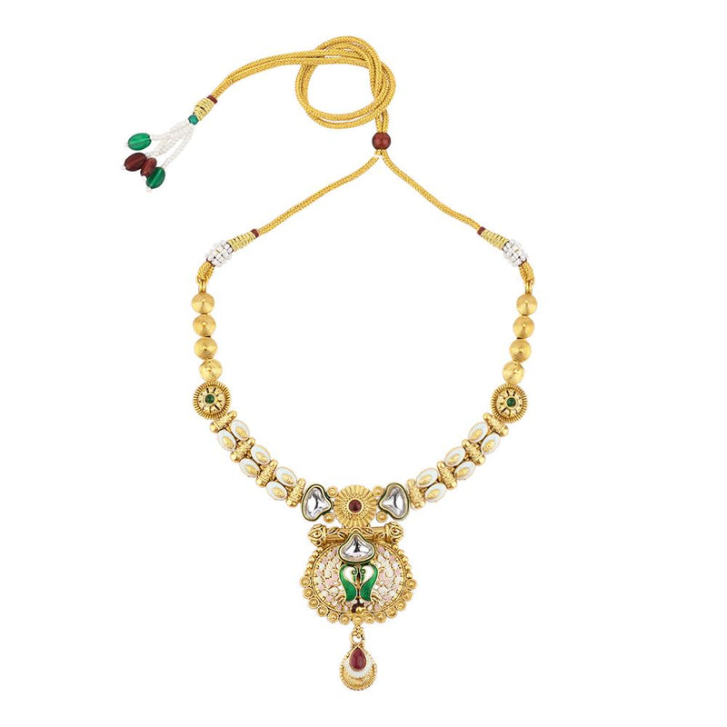 Asmitta Kundan And Meenakari Necklace Set