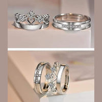 Asmitta Rhodium Plated Couple Ring - Special Gift For Someone Special