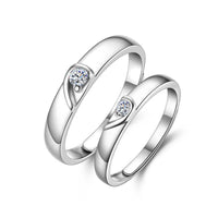 Asmitta Rhodium Plated Couple Ring - Special Gift For Someone Special