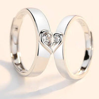 Asmitta Rhodium Plated Couple Ring - Special Gift For Someone Special