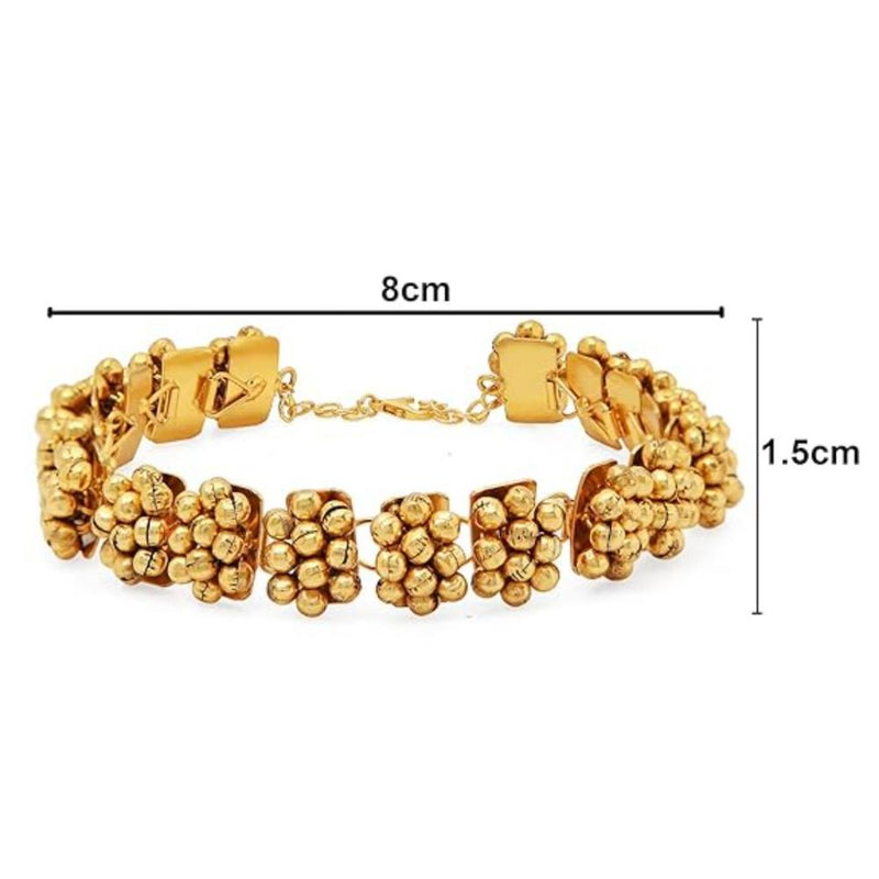 Etnico Gold Plated Traditional Ghungroo Anklet/Payal For Women (A045FL)