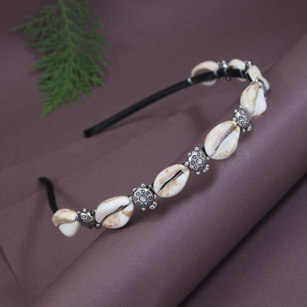 Etnico Ethnic Boho Style Cowrie Shell Hairbands Head Piece Hair Accessories For Women (A99HB23)