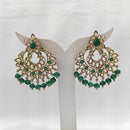Param Jewel Glam Gold Plated Crystal Stone And Beads Dangler Earrings (Assorted Color)