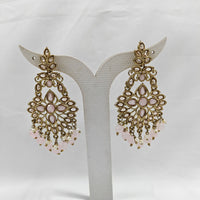 Param Jewel Glam Gold Plated Crystal Stone And Beads Dangler Earrings (Assorted Color)