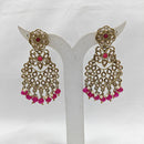 Param Jewel Glam Gold Plated Crystal Stone And Beads Dangler Earrings (Assorted Color)