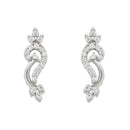 Etnico Silver Plated Cubic Zirconia American Diamond Necklace & Earrings Jewellery Set for Women