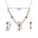 Etnico Gold Plated Traditional Designer Necklace Set with Earrings