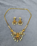 LAFZ Goddess Lakshmi Ethnic AD Necklace Set