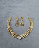 LAFZ Emerald Leafy Link Necklace Set