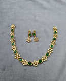 LAFZ Gold-Tone Oval & Floral AD Jewelry Set