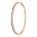 Etnico Rose Gold Plated Cubic Zirconia American Diamond Adjustable Bracelet For Women