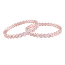 Etnico Traditional Rose Gold Plated Floral Brass Bangles Encased with CZ American Diamonds for Women/Girls (ADB300RG-a) (Set of 2)
