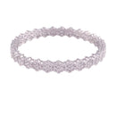 Etnico Traditional Silver Plated Floral Brass Bangles Encased With CZ American Diamonds For Women/Girls (ADB300S-a) (Set of 2)