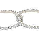 Etnico Silver Plated Thick Brass Bangles Encased With CZ American Diamonds For Women/Girls (ADB461S) (Set of 2)