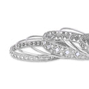 Etnico Navratri Ethnic Stylish Latest Fashion Silver Plated Stone & Mirror Work Bangles Set For Women (ADB531)