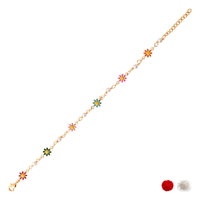 Etnico Gold Plated Design Bracelet with Pearls for Women (Traditional 4)