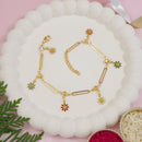 Etnico Gold Plated Design Bracelet with Pearls for Women (Traditional)