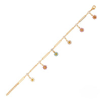 Etnico Gold Plated Design Bracelet with Pearls for Women (Traditional)