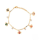 Etnico Gold Plated Design Bracelet with Pearls for Women (Traditional 3)