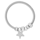 Etnico Adjustable Star Charm Design Bracelet in Silver Tone for Women