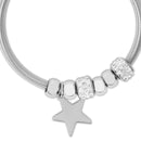 Etnico Adjustable Star Charm Design Bracelet in Silver Tone for Women