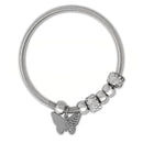 Etnico Fashion Latest Stylish Silver Plated Adjustable Charm Bracelet with Stone Beads for Women