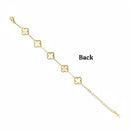 Etnico Gold Plated Fashion Stylish Clover Bracelet for Women