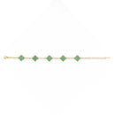 Etnico Anti Tarnish Clover Charm Bracelet for Women | Fancy Bracelet | Jewellery Gifts | Hand Band | Latest Fashion Accessories for Girls | Minimal Jewelry Design | Ideal for Gifting | Gift for Diwali, Christmas, Marriage, Birthday