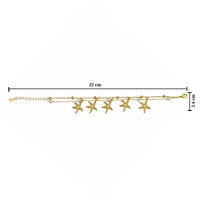 Etnico Gold Plated Fashion Stylish Starfish Charm Bracelet for Women