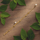 Etnico Gold Plated Fashion Stylish Layered Bead Bracelet for Women