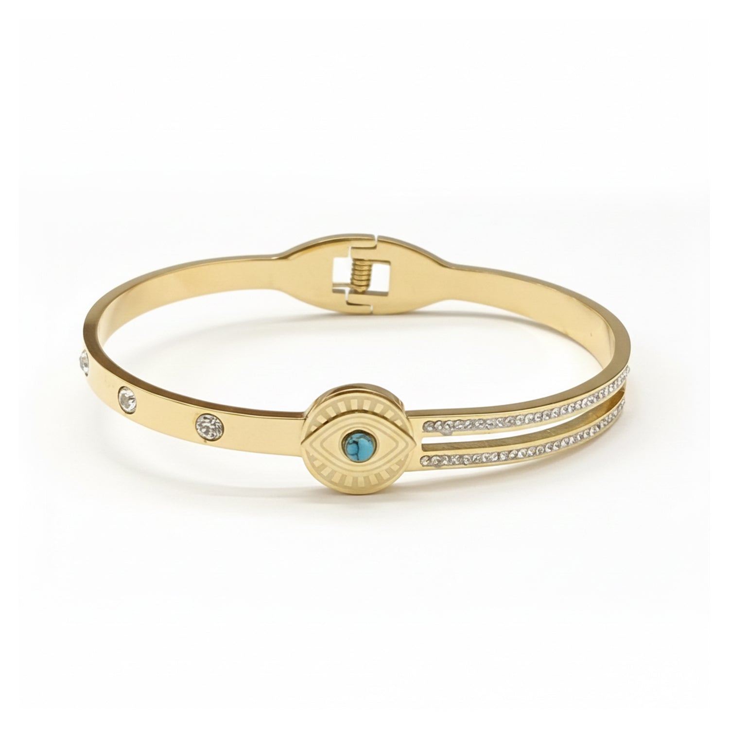 Etnico Gold Plated Fashion Stylish Evil Eye Bracelet for Women