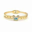 Etnico Gold Plated Fashion Stylish Butterfly Evil Eye Bracelet for Women