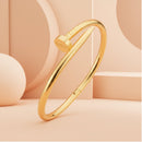 Etnico Gold Plated Fashion Stylish Nail Design Bracelet for Women