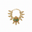 Etnico Traditional 24K Gold Plated Brass Peacock Motif Adjustable Bracelet for Women