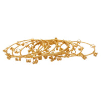 Etnico Traditional Kashmiri 8 Bangle Set for Women | Ethnic Ghungroo Design Stackable Bangles