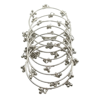 Etnico Traditional Kashmiri 8 Bangle Set for Women | Ethnic Ghungroo Design Stackable Bangles