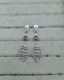 LAFZ  Silver-Plated Long AD Dangle Earring