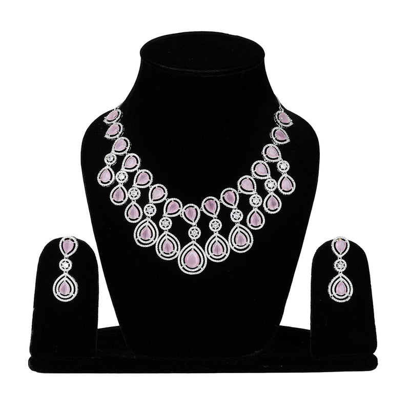 Exotica Collection American Diamond CZ Necklace Set