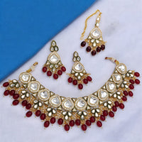 Gehana Mahal Heritage Kundan Stone Pearl And Beads Designer Necklace Set