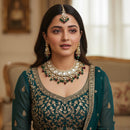 Gehana Mahal Heritage Kundan Stone Pearl And Beads Designer Necklace Set