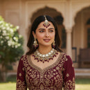 Gehana Mahal Heritage Kundan Stone Pearl And Beads Designer Necklace Set