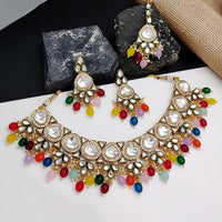 Gehana Mahal Heritage Kundan Stone Pearl And Beads Designer Necklace Set
