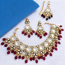 Gehana Mahal Heritage Kundan Stone Pearl And Beads Designer Necklace Set