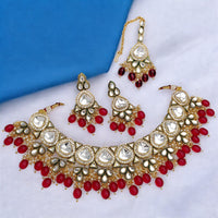 Gehana Mahal Heritage Kundan Stone Pearl And Beads Designer Necklace Set