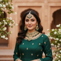 Gehana Mahal Heritage Kundan Stone Pearl And Beads Designer Necklace Set