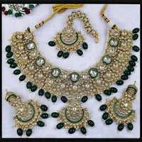 Gehana Mahal Heritage Kundan Stone Pearl And Beads Designer Necklace Set